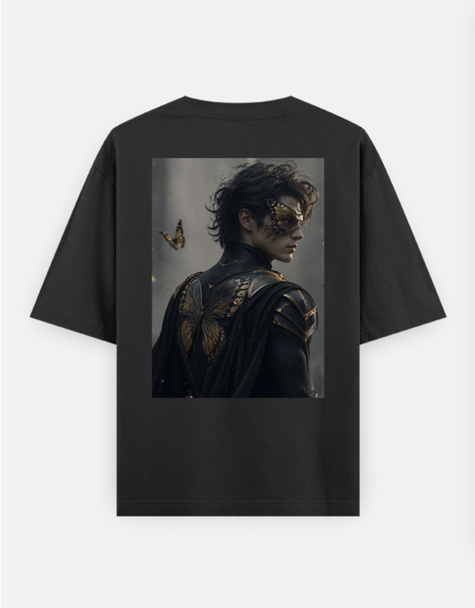 The king of butterfly Oversized T-shirt (Back print) by Subha sardar