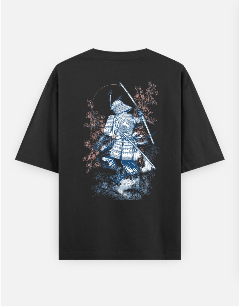 The Samurai T Shirt Oversized T-shirt (Back print) by @rd_digital_store