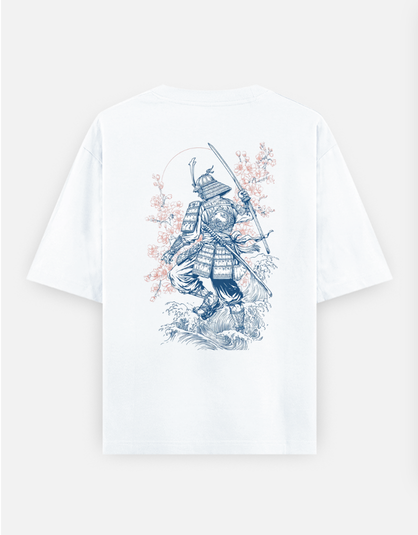 The Samurai T Shirt Oversized T-shirt (Back print) by @rd_digital_store