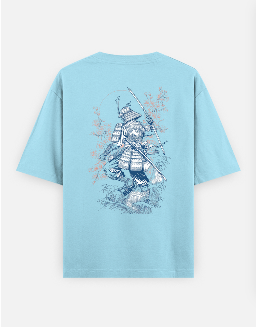 The Samurai T Shirt Oversized T-shirt (Back print) by @rd_digital_store