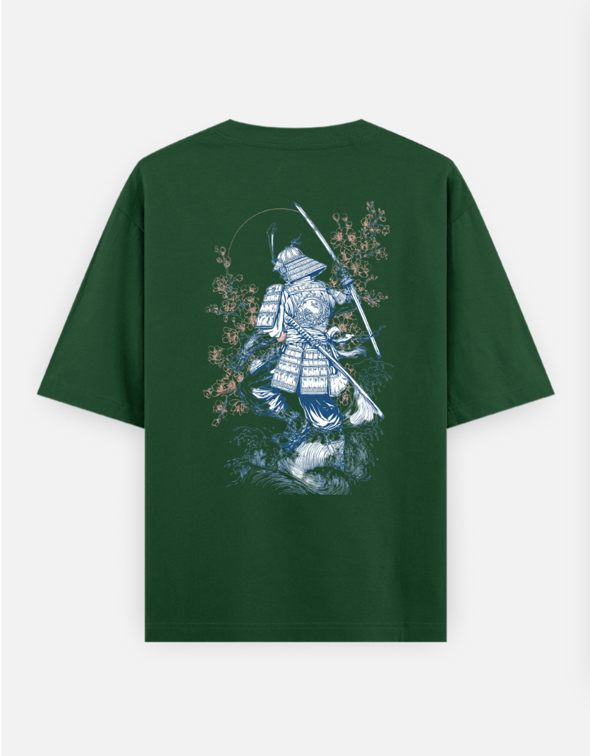 The Samurai T Shirt Oversized T-shirt (Back print) by @rd_digital_store