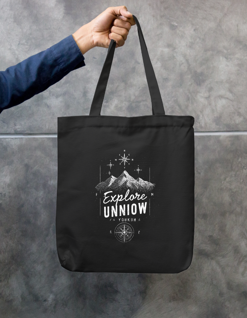 Explore Tote Bag Zipper Tote Bag by @rd_digital_store