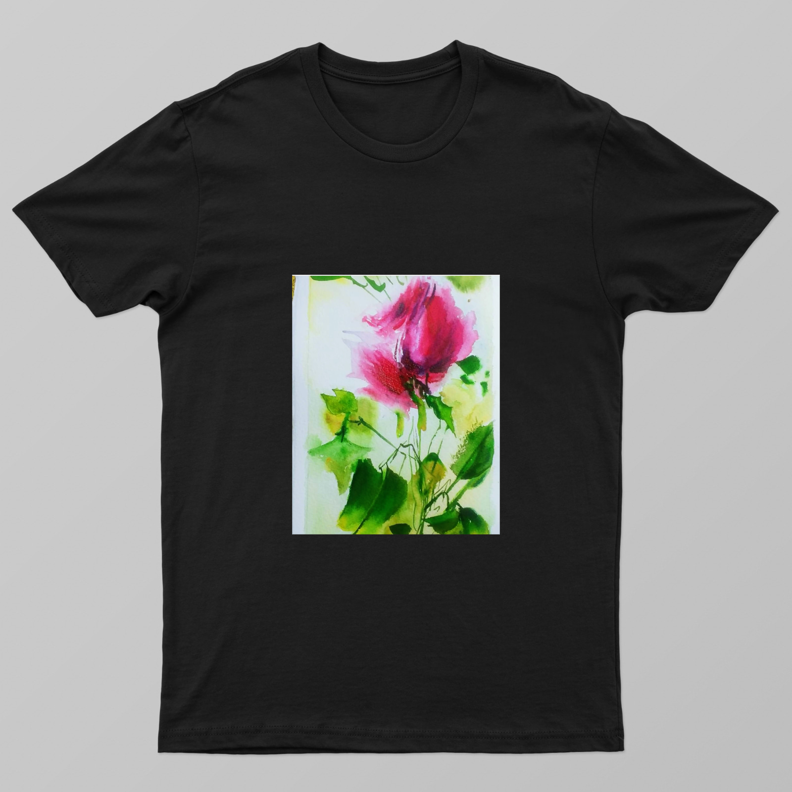 Pretty pink rose Unisex T-shirt by Usha K