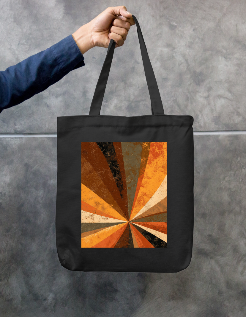 Sunburst Tote Bag Zipper Tote Bag by @rd_digital_store