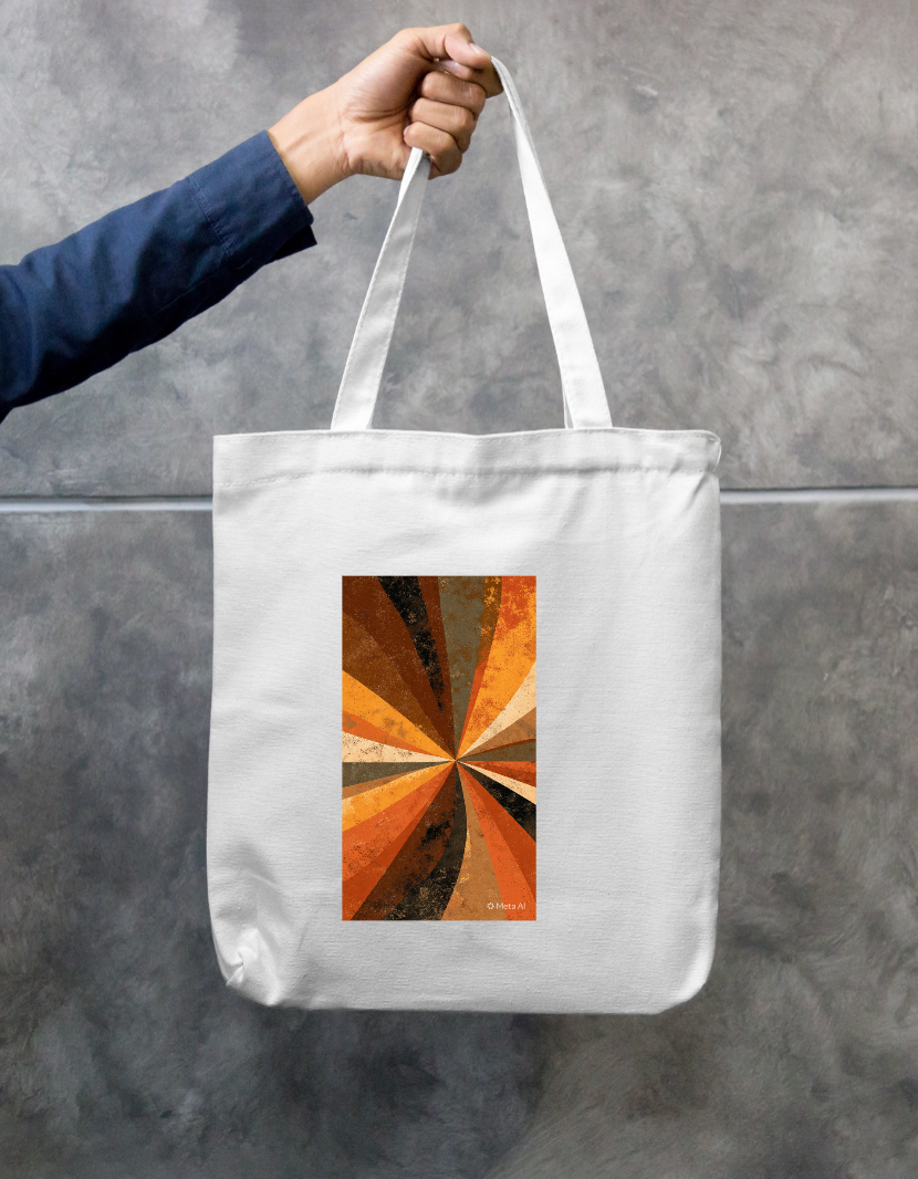 Sunburst Tote Bag Zipper Tote Bag by @rd_digital_store