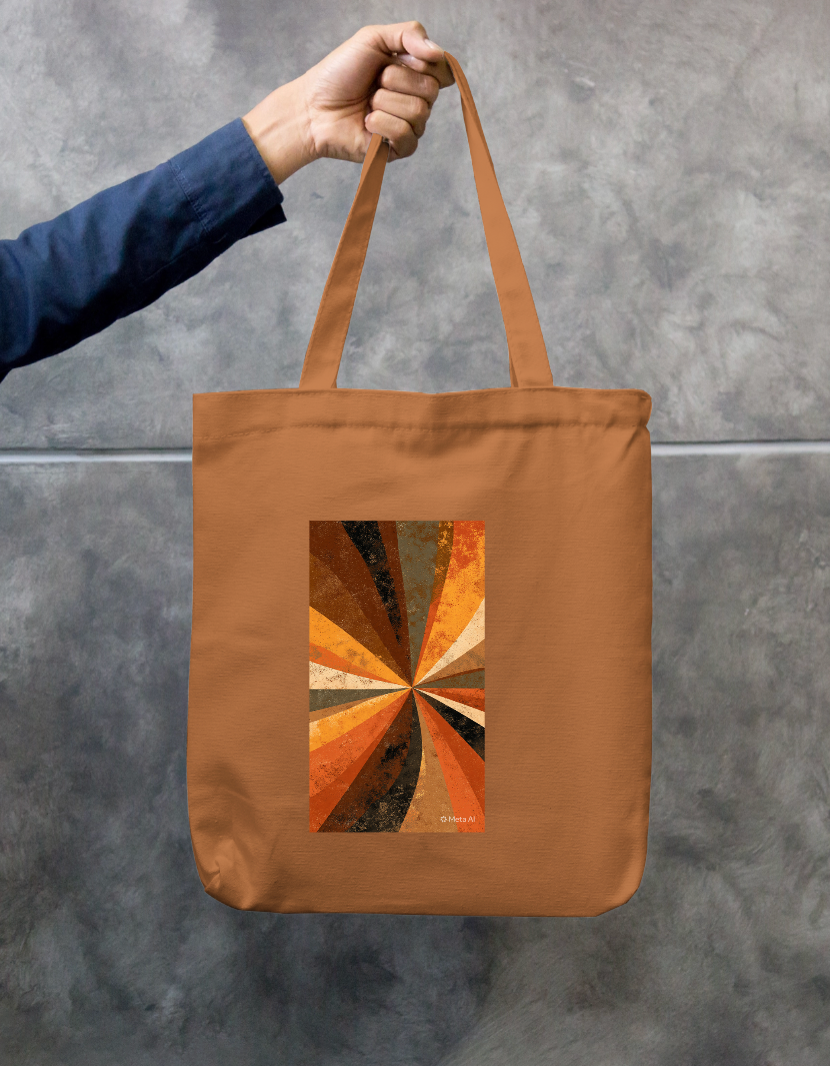 Sunburst Tote Bag Zipper Tote Bag by @rd_digital_store