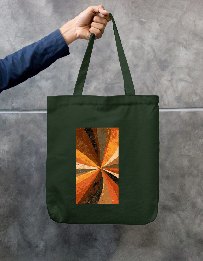 Sunburst Tote Bag Zipper Tote Bag by @rd_digital_store