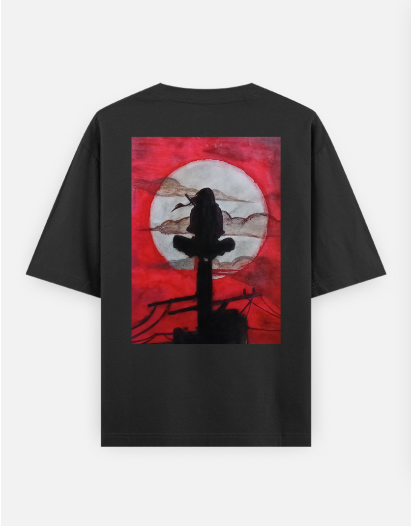 ITACHI UCHIHA back print T-shirt Oversized T-shirt (Back print) by @arts_by_manuu