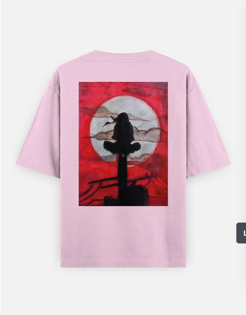 ITACHI UCHIHA back print T-shirt Oversized T-shirt (Back print) by @arts_by_manuu