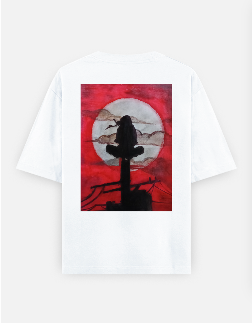 ITACHI UCHIHA back print T-shirt Oversized T-shirt (Back print) by @arts_by_manuu