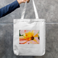 Pinky flower Zipper Tote Bag by Usha K