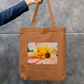 Pinky flower Zipper Tote Bag by Usha K