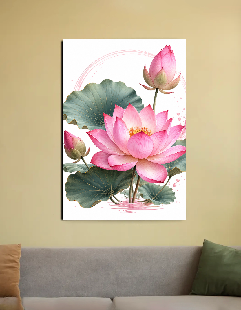 Love of lotus 20"x30" Canvas Poster by Subha sardar
