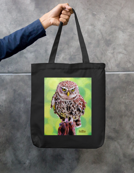The Stare Zipper Tote Bag by @d_corner_artist