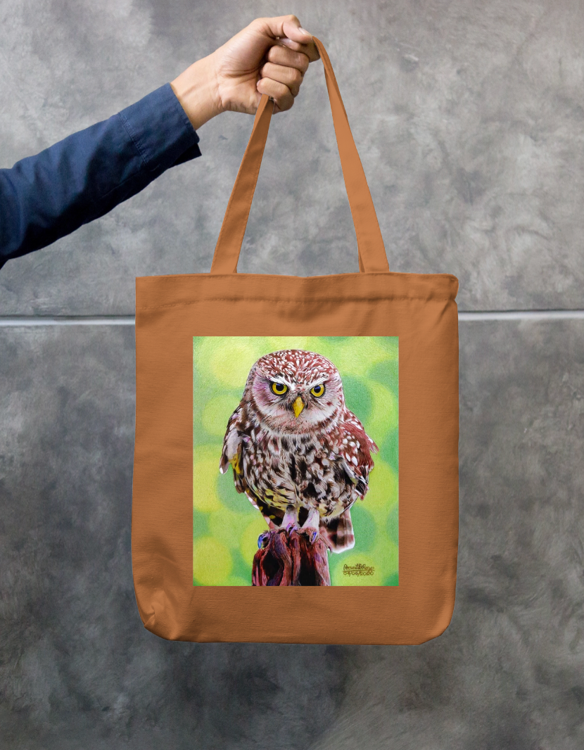 The Stare Zipper Tote Bag by @d_corner_artist