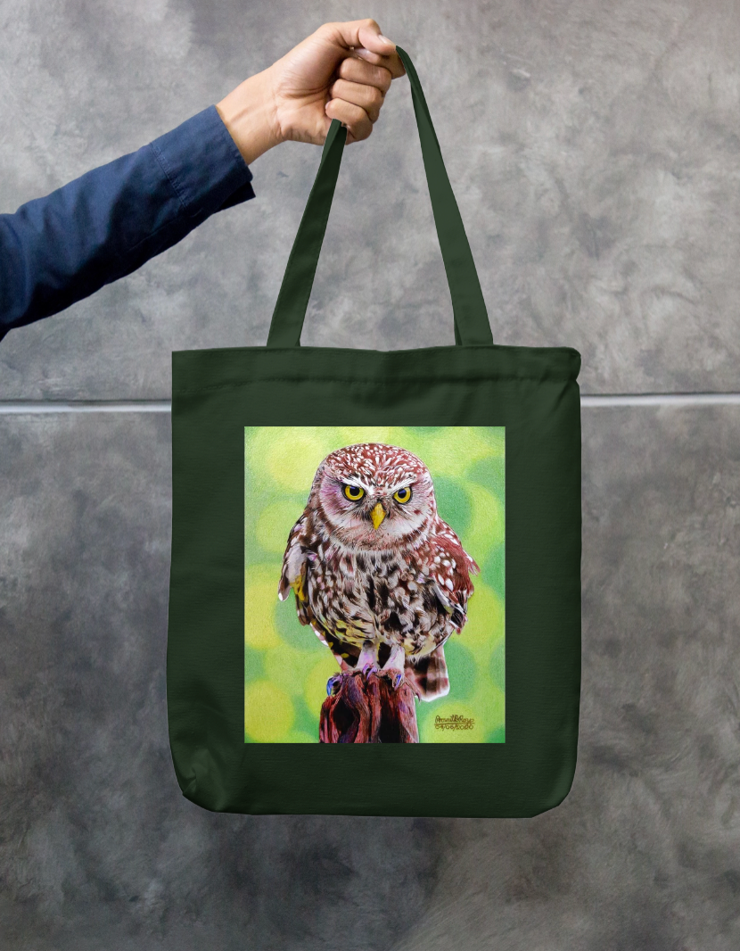 The Stare Zipper Tote Bag by @d_corner_artist