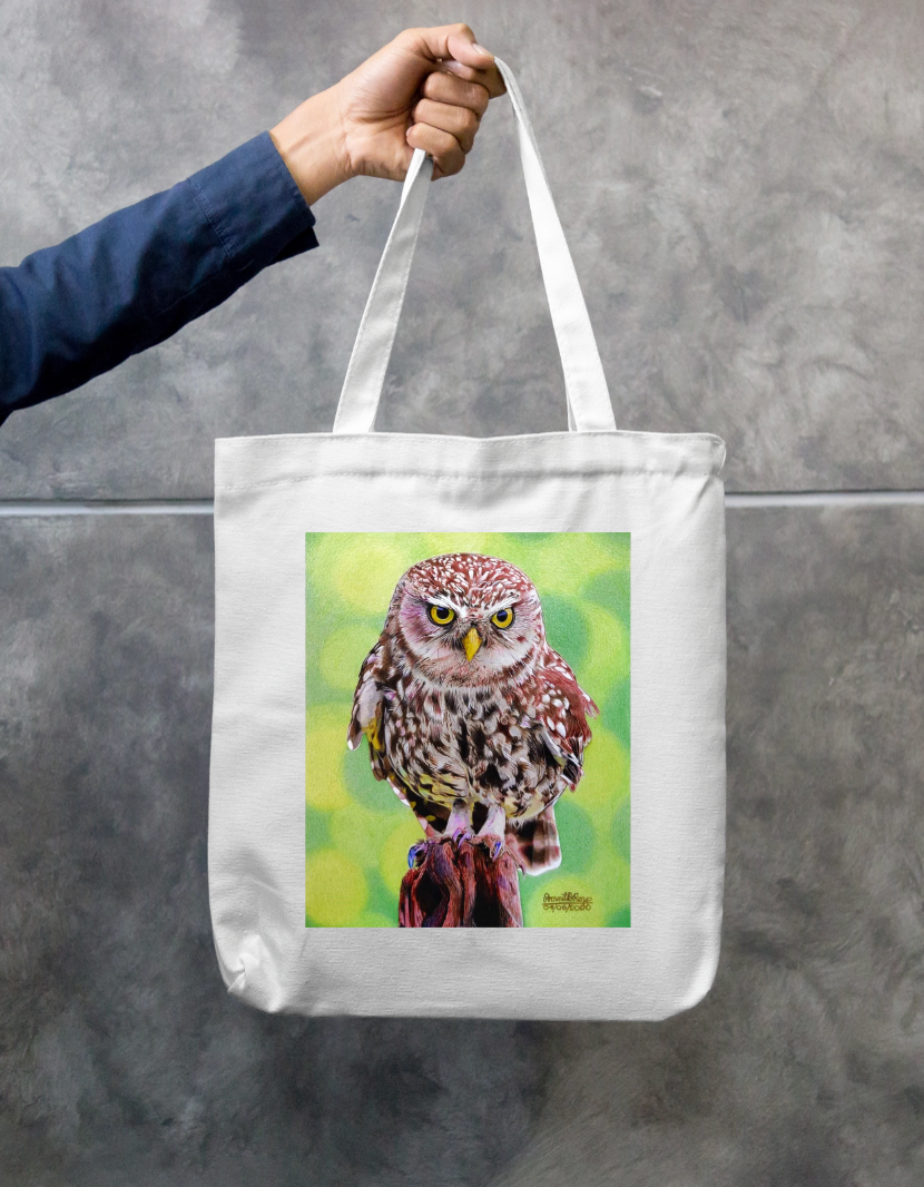 The Stare Zipper Tote Bag by @d_corner_artist