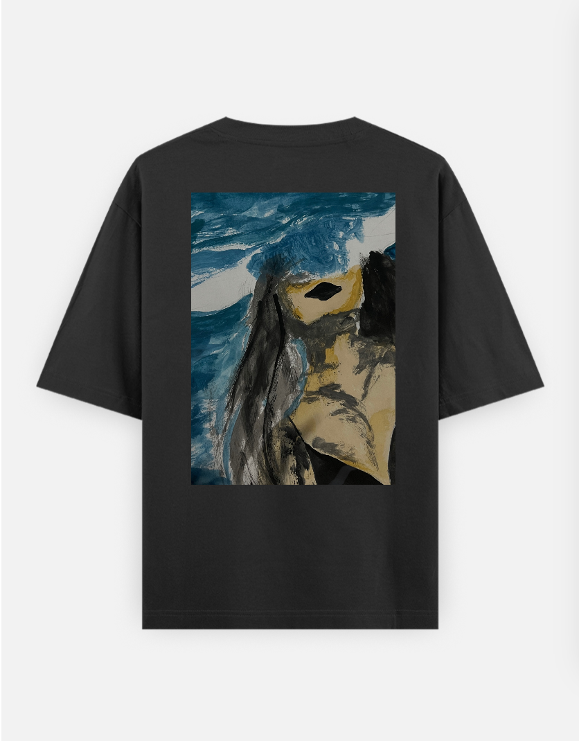 Aqua lady💙 Oversized T-shirt (Back print) by @heytaskin