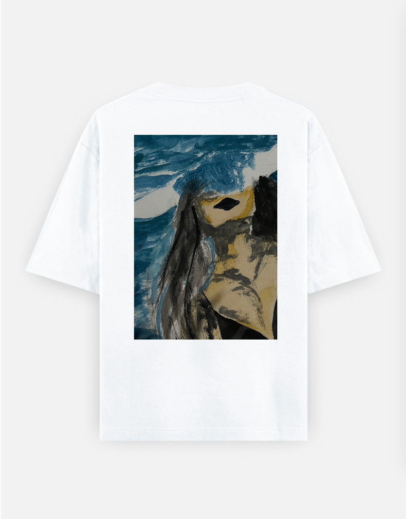 Aqua lady💙 Oversized T-shirt (Back print) by @heytaskin