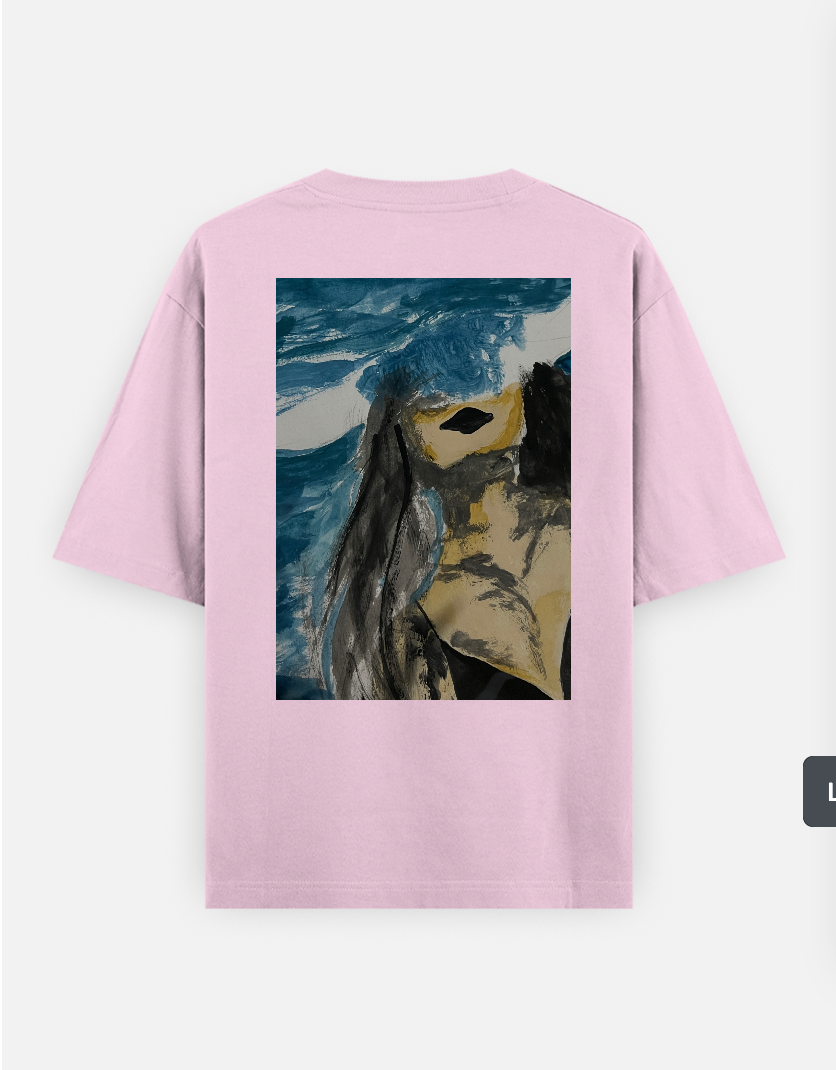 Aqua lady💙 Oversized T-shirt (Back print) by @heytaskin