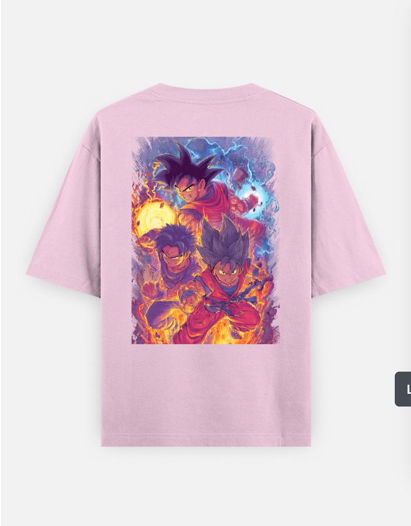 Shonen battle T-shirt Oversized T-shirt (Back print) by @rd_digital_store