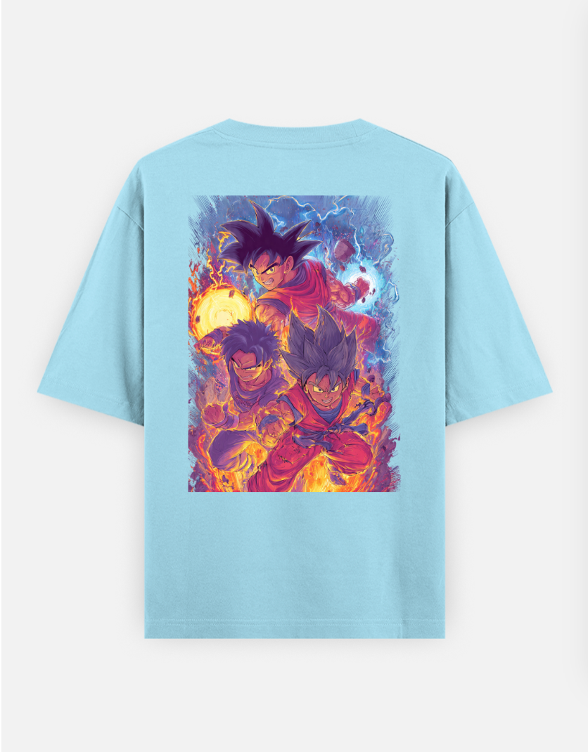 Shonen battle T-shirt Oversized T-shirt (Back print) by @rd_digital_store