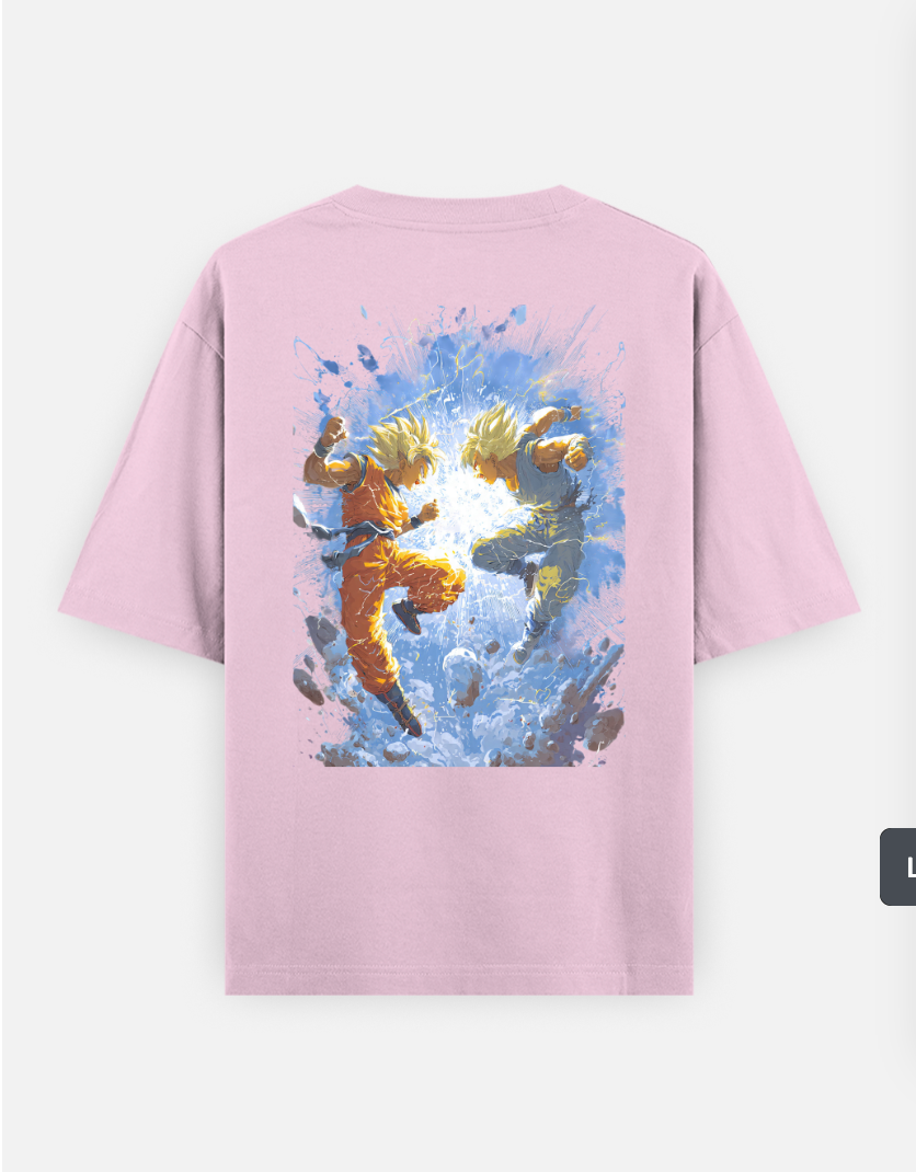 fighters colliding T Shirt Oversized T-shirt (Back print) by @rd_digital_store
