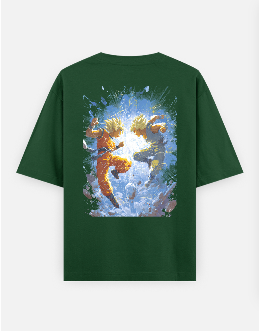 fighters colliding T Shirt Oversized T-shirt (Back print) by @rd_digital_store
