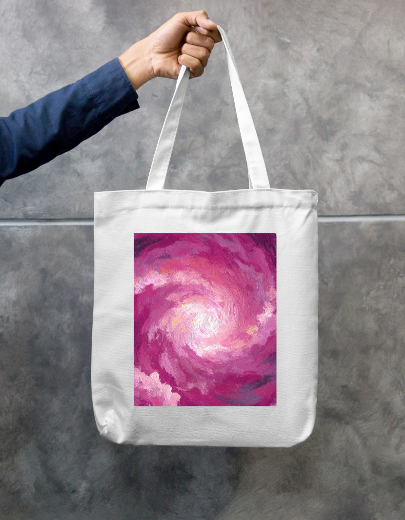 Swirling Sky Tote Bag Zipper Tote Bag by @rd_digital_store