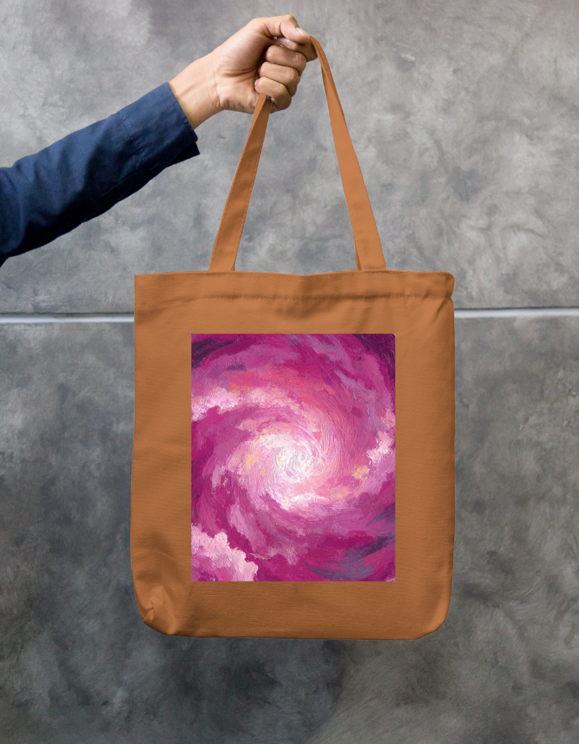 Swirling Sky Tote Bag Zipper Tote Bag by @rd_digital_store