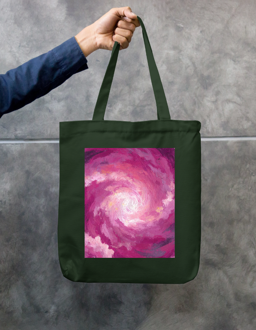Swirling Sky Tote Bag Zipper Tote Bag by @rd_digital_store