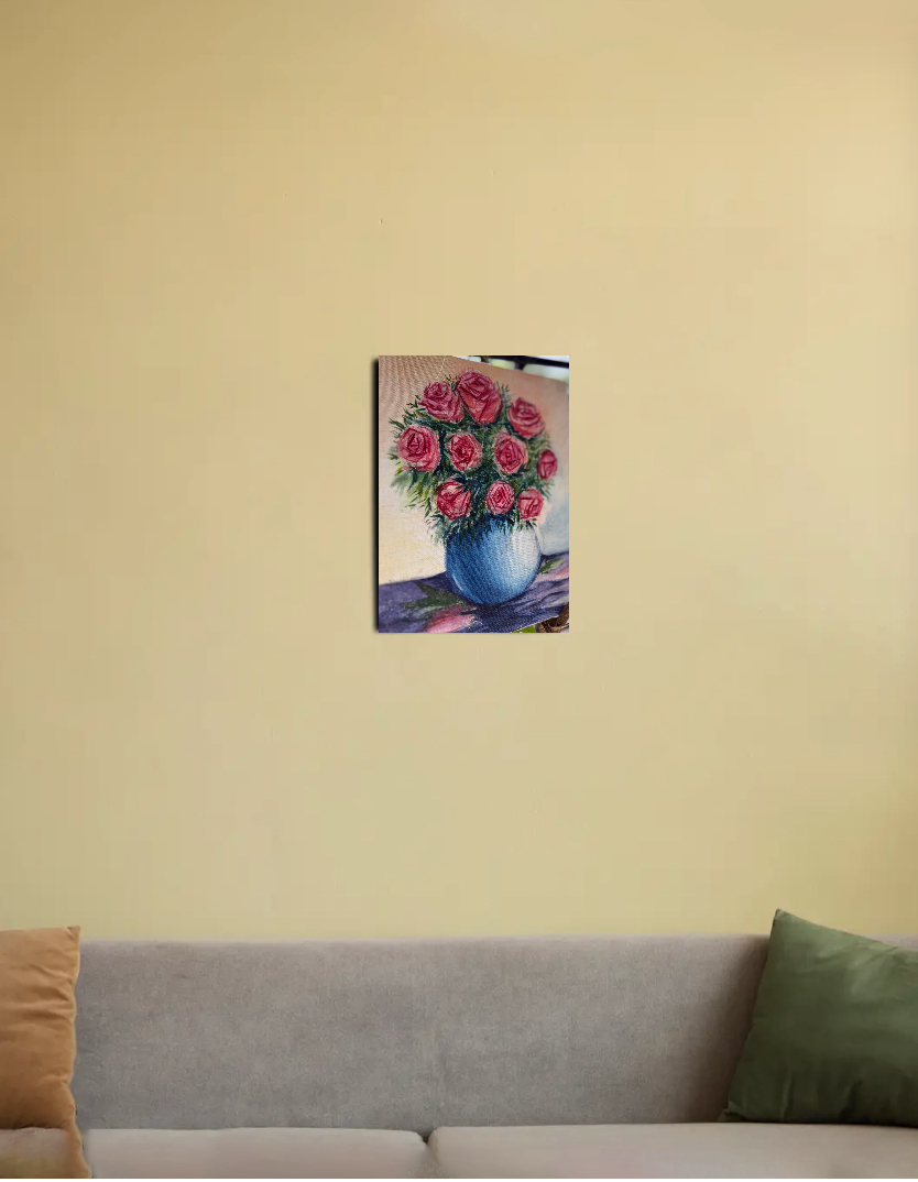 Flower pot 8"x12" Canvas Poster by Swara palande