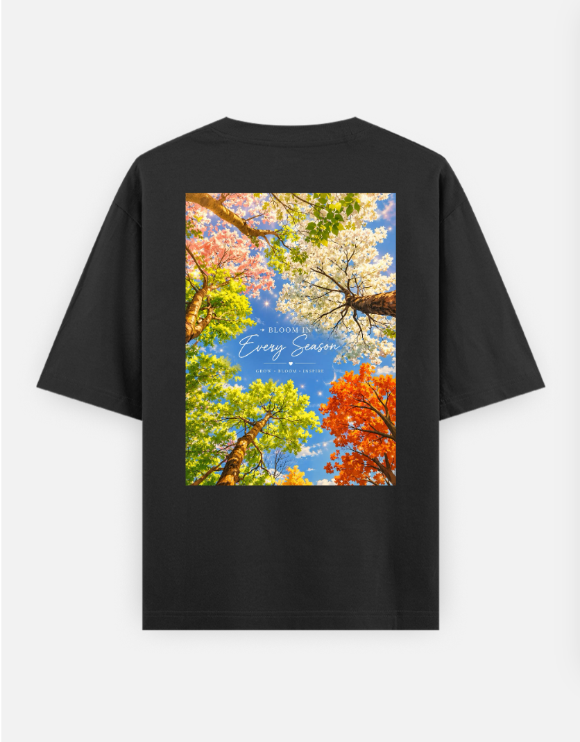 Liza Oversized T-shirt (Back print) by Tessa Mathew