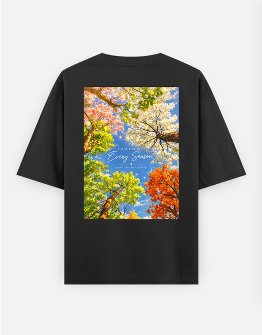 Liza Oversized T-shirt (Back print) by Tessa Mathew