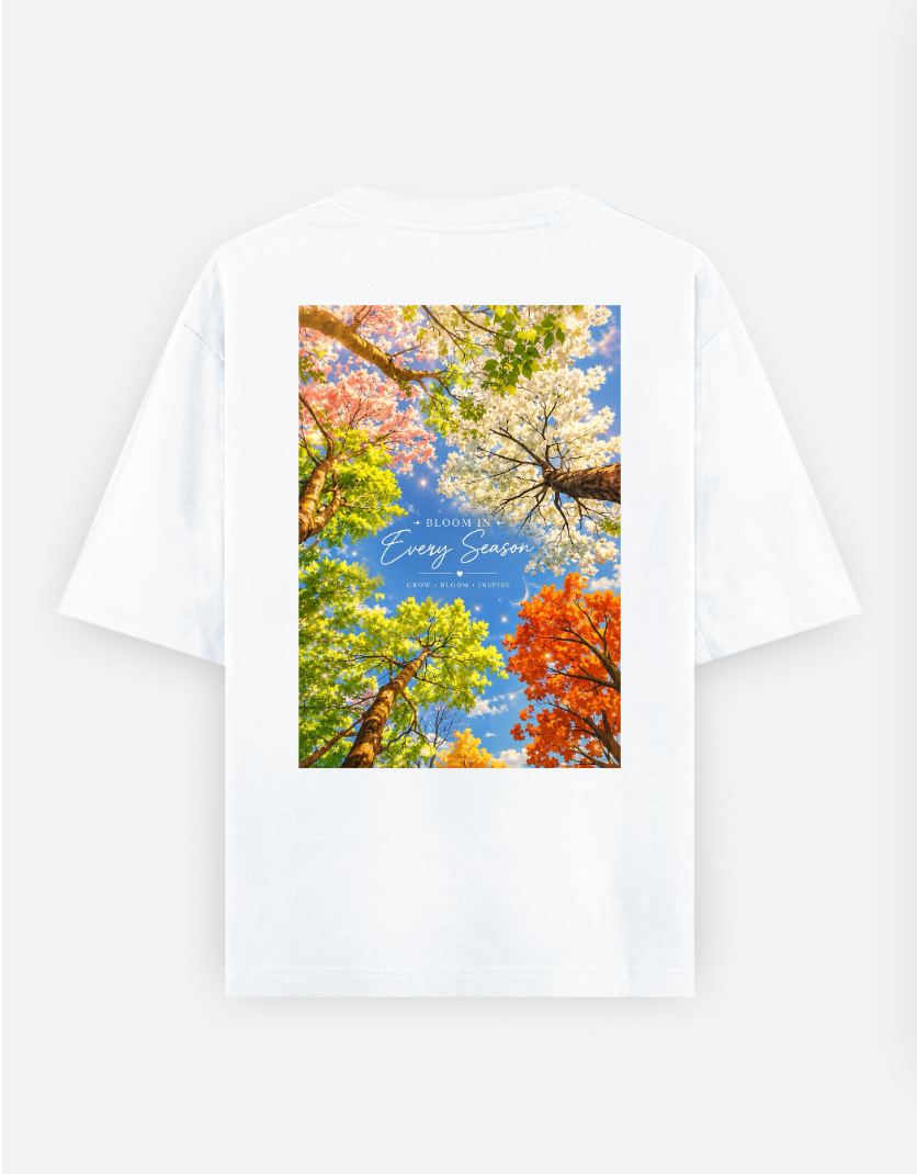 Liza Oversized T-shirt (Back print) by Tessa Mathew