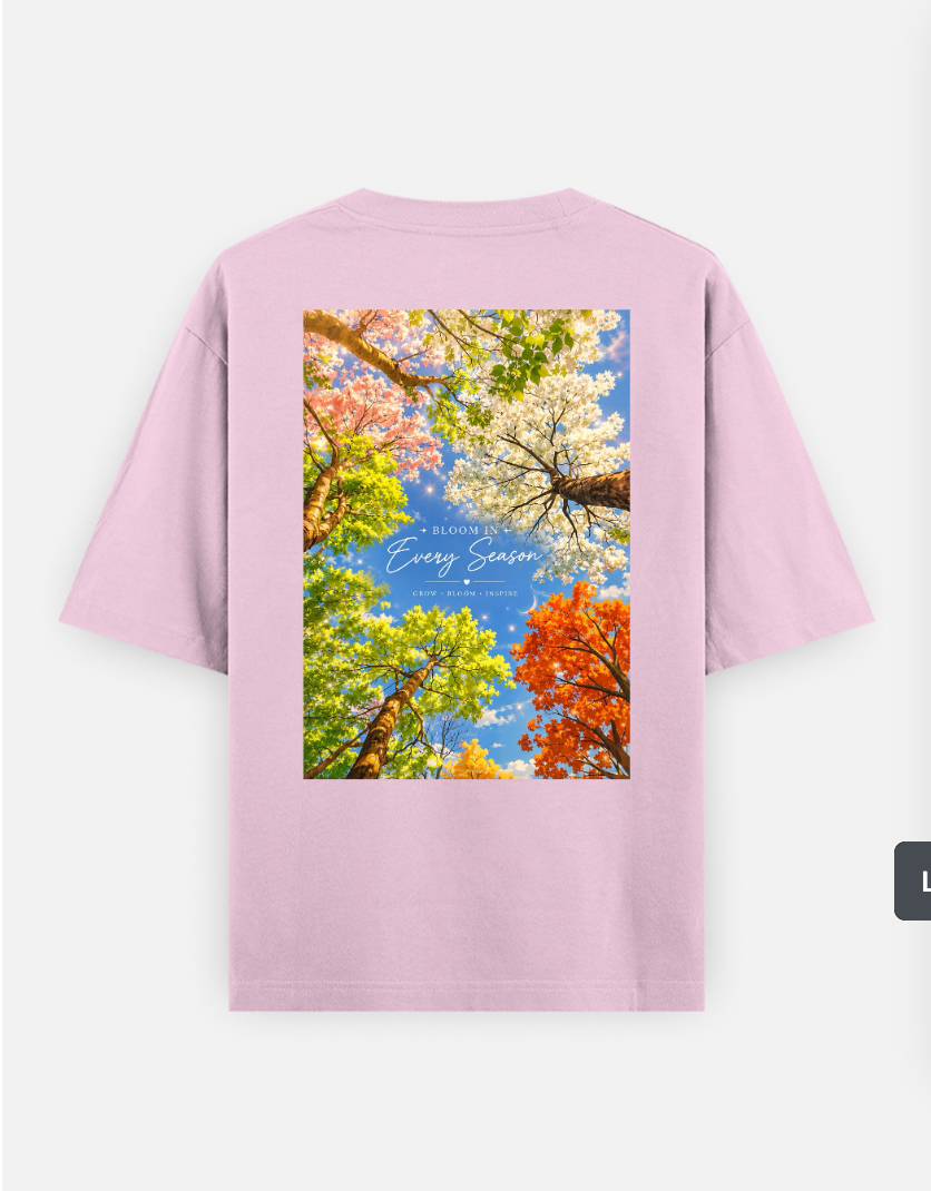 Liza Oversized T-shirt (Back print) by Tessa Mathew