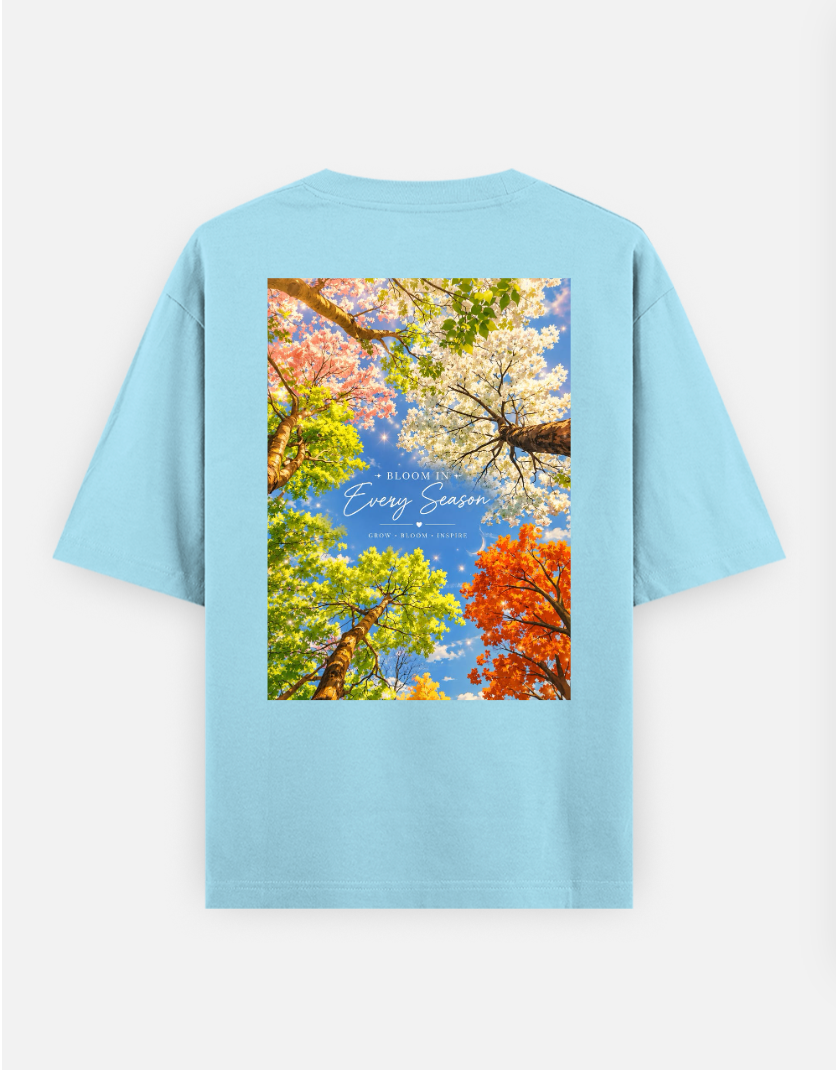 Liza Oversized T-shirt (Back print) by Tessa Mathew