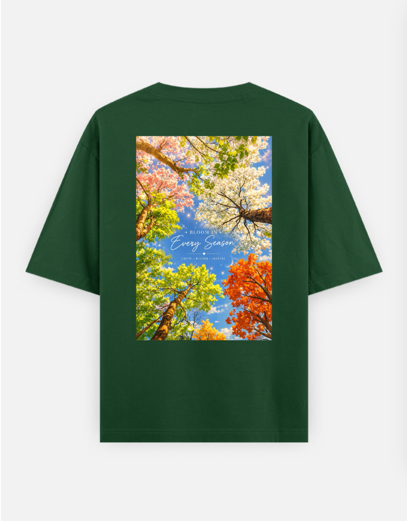 Liza Oversized T-shirt (Back print) by Tessa Mathew
