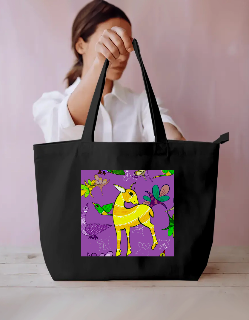 Golden deer Everyday Large Tote Bag by @smitasawantkadam