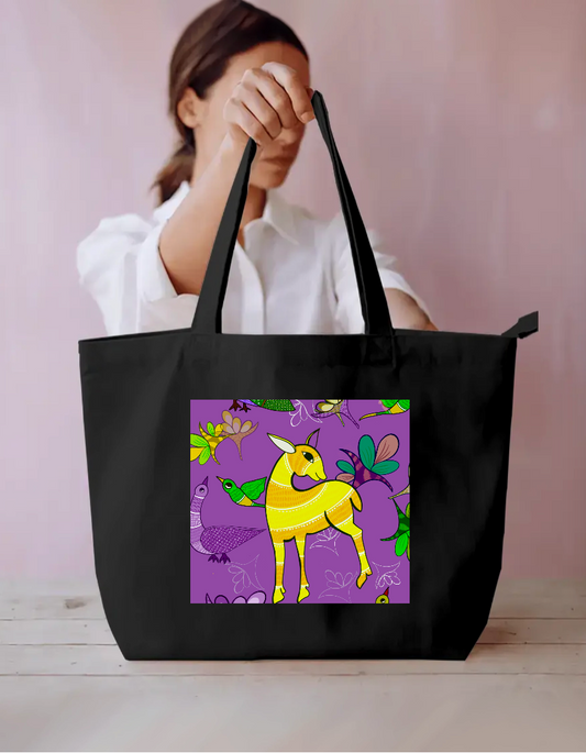 Golden deer Everyday Large Tote Bag by @smitasawantkadam