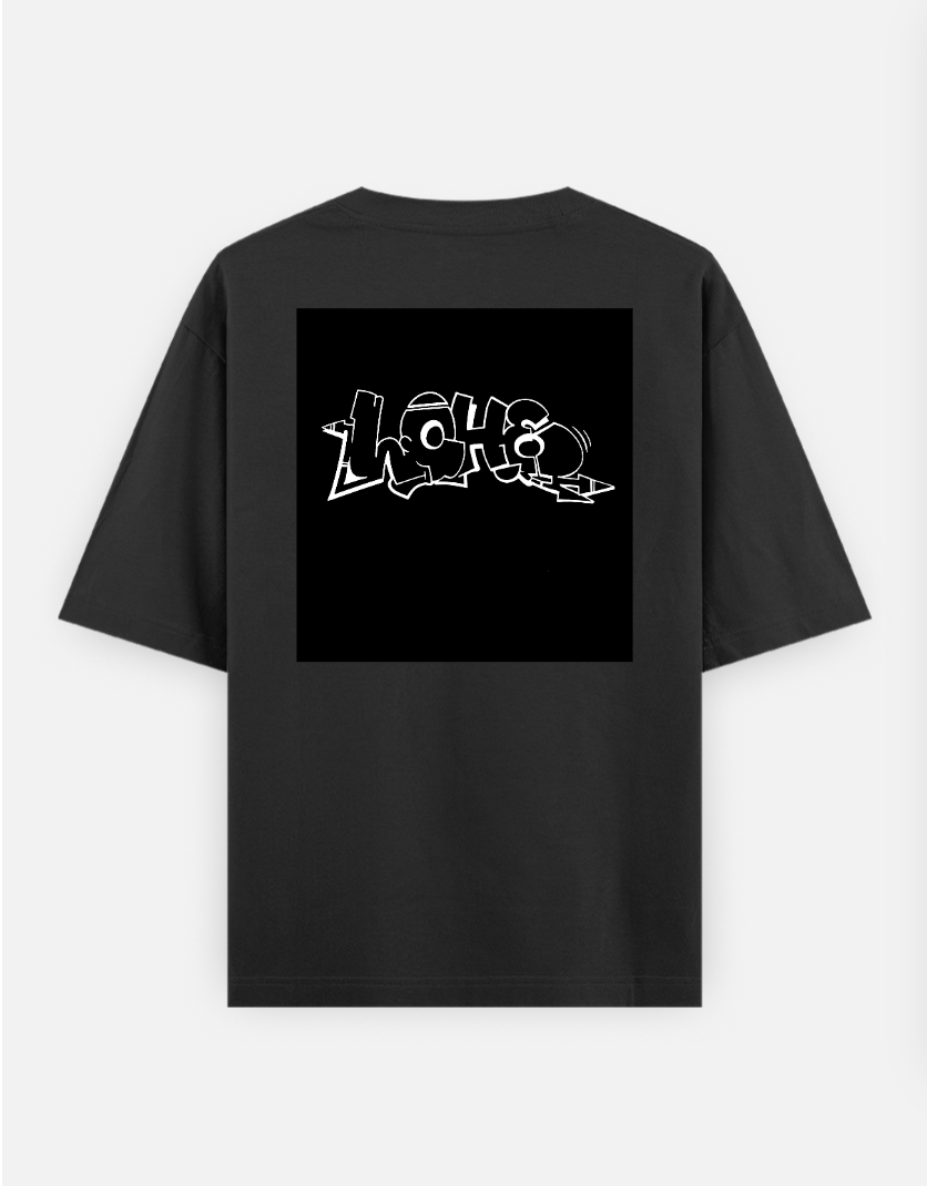 LOHE Oversized T-shirt (Back print) by @_lo3_art