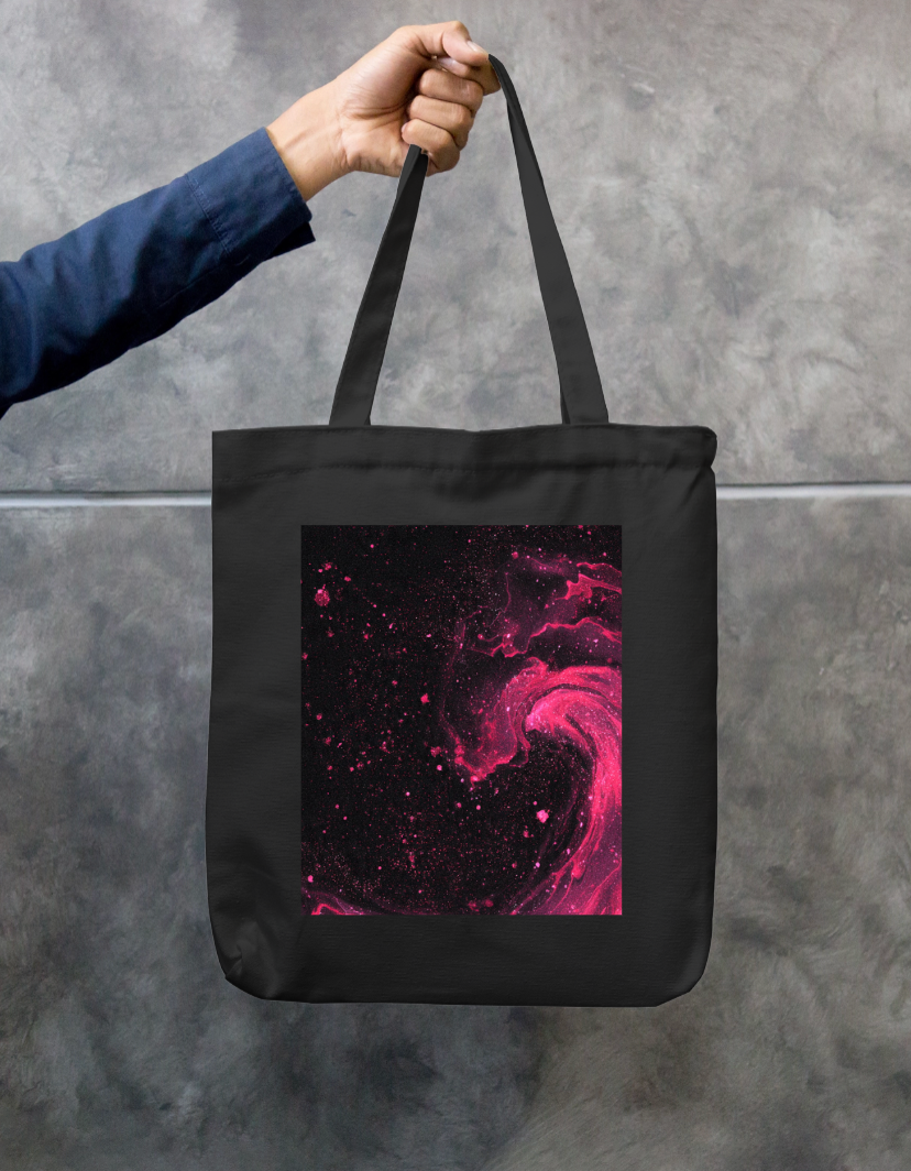 Starry Night Tote Bag Zipper Tote Bag by @rd_digital_store