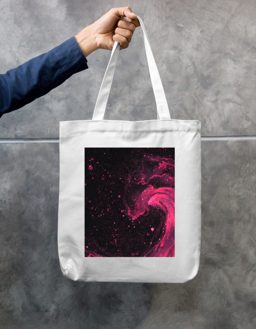 Starry Night Tote Bag Zipper Tote Bag by @rd_digital_store