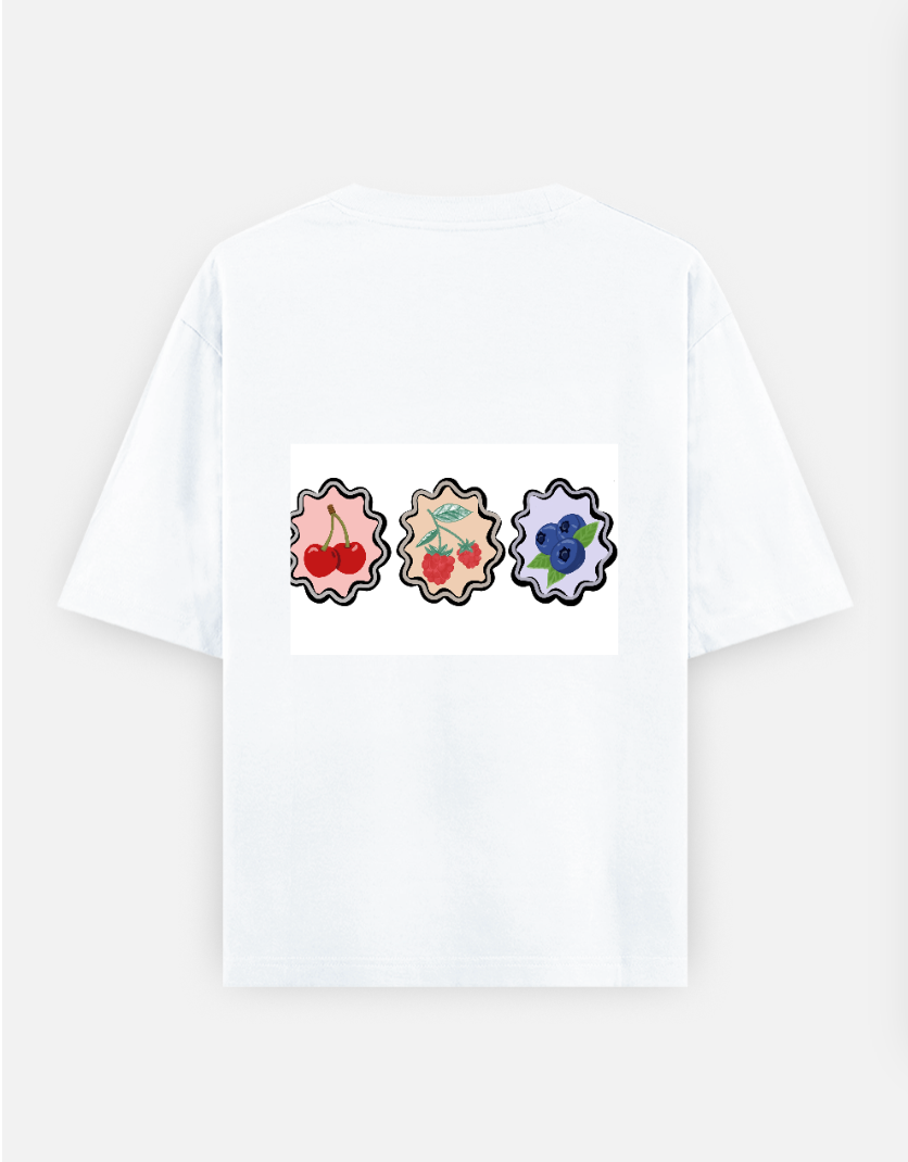 Cherry on the top Oversized T-shirt (Back print) by @umiq.studio