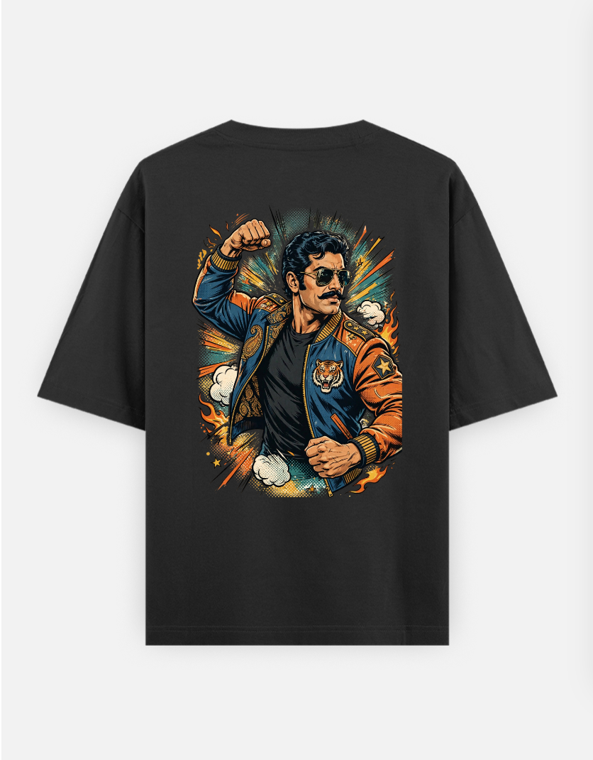 Comic Hero T Shirt Oversized T-shirt (Back print) by @rd_digital_store