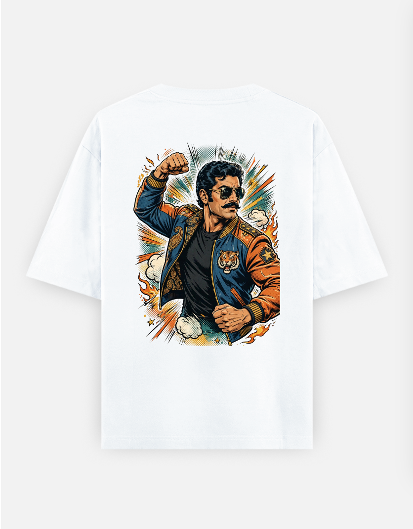 Comic Hero T Shirt Oversized T-shirt (Back print) by @rd_digital_store