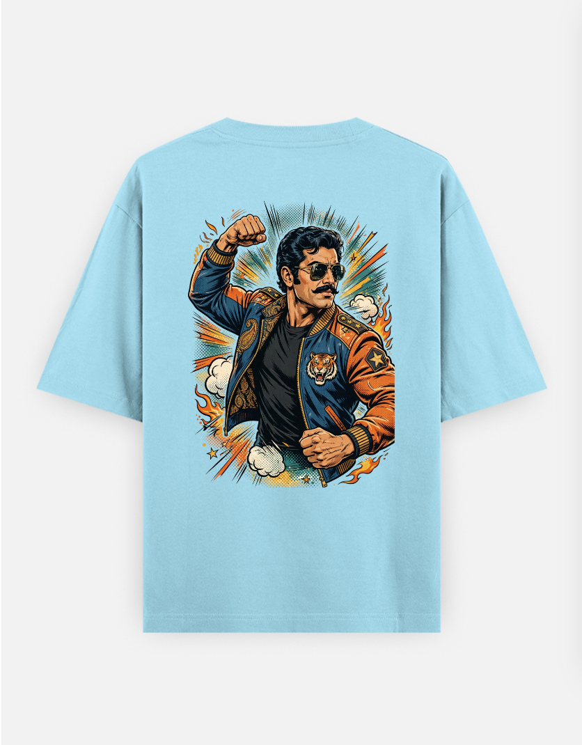 Comic Hero T Shirt Oversized T-shirt (Back print) by @rd_digital_store