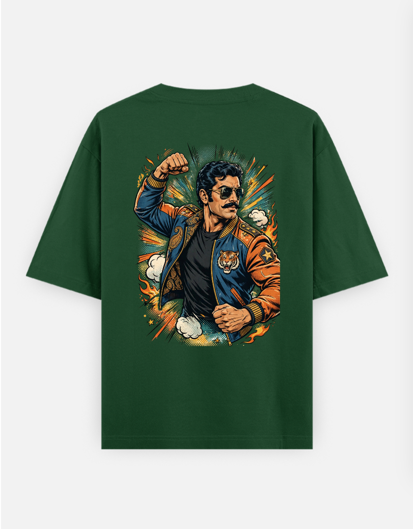 Comic Hero T Shirt Oversized T-shirt (Back print) by @rd_digital_store