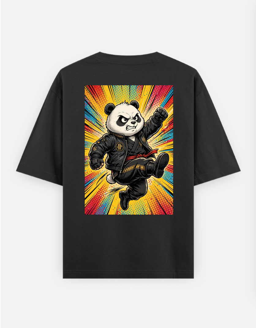 Crazy Panda T Shirt Oversized T-shirt (Back print) by @rd_digital_store