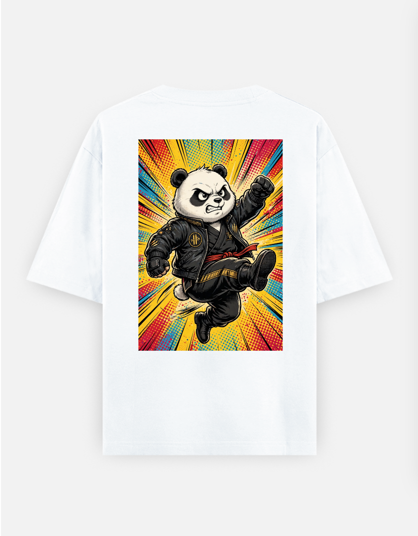 Crazy Panda T Shirt Oversized T-shirt (Back print) by @rd_digital_store